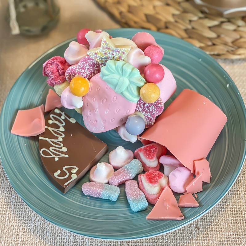 Mini Pink Chocolate Smash Flower Pot