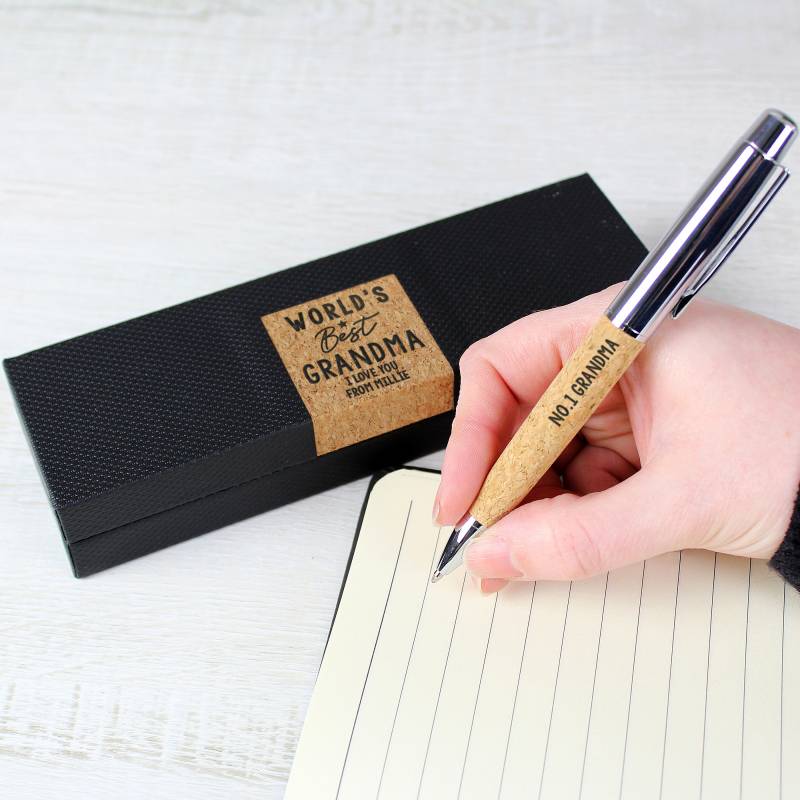 Personalised Worlds Best Cork Pen Set