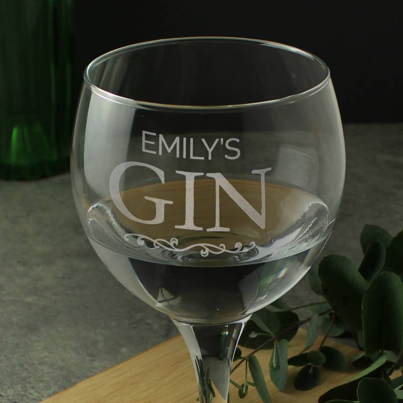 Personalised Gin Balloon Glass