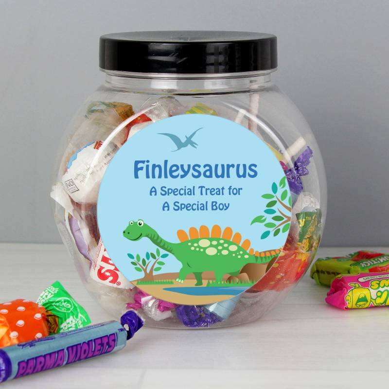 Personalised Dinosaur Sweets Jar