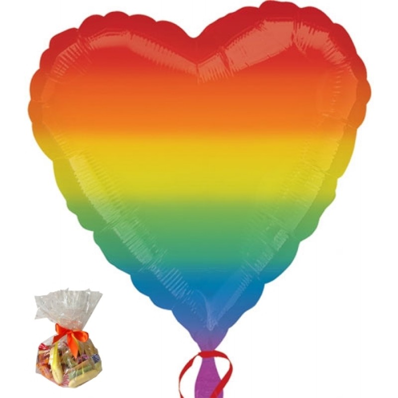 Rainbow Heart Sweet Balloon