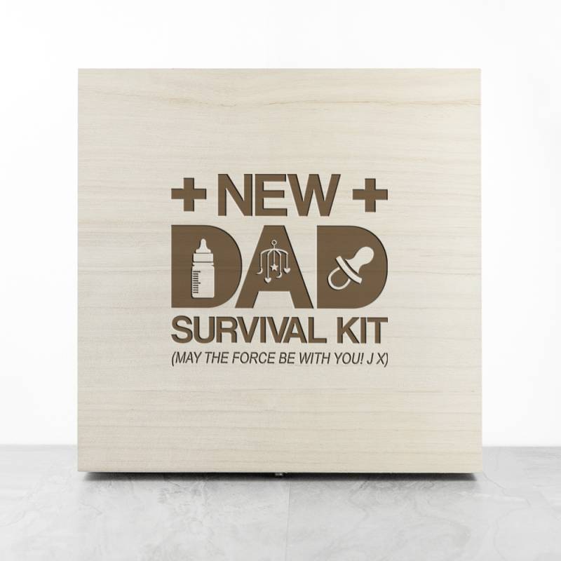 Personalised New Dad Survival Kit Box